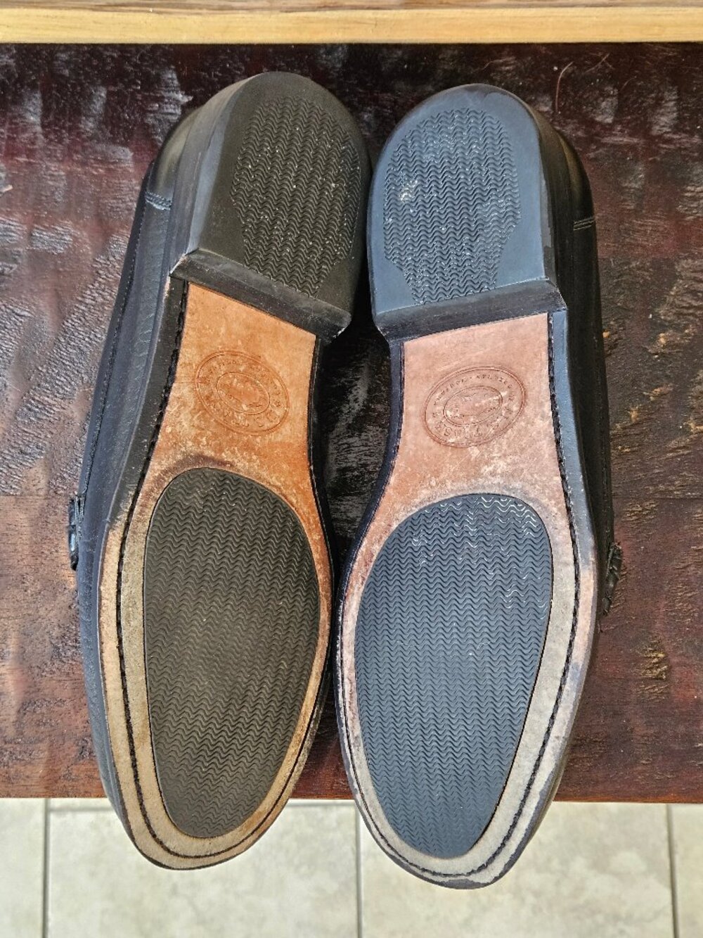 Trask Men's Woven Black Leather Tassel Loafers, Sz 9 - Picture 7 of 16